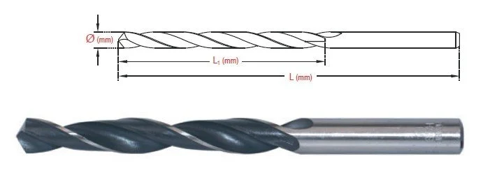 MAİER 14.0MM DIN338 HSS SİYAH BEYAZ MATKAP UCU MAM338140 resmi